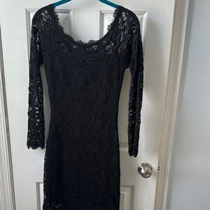 Elegant Black Lace Dress